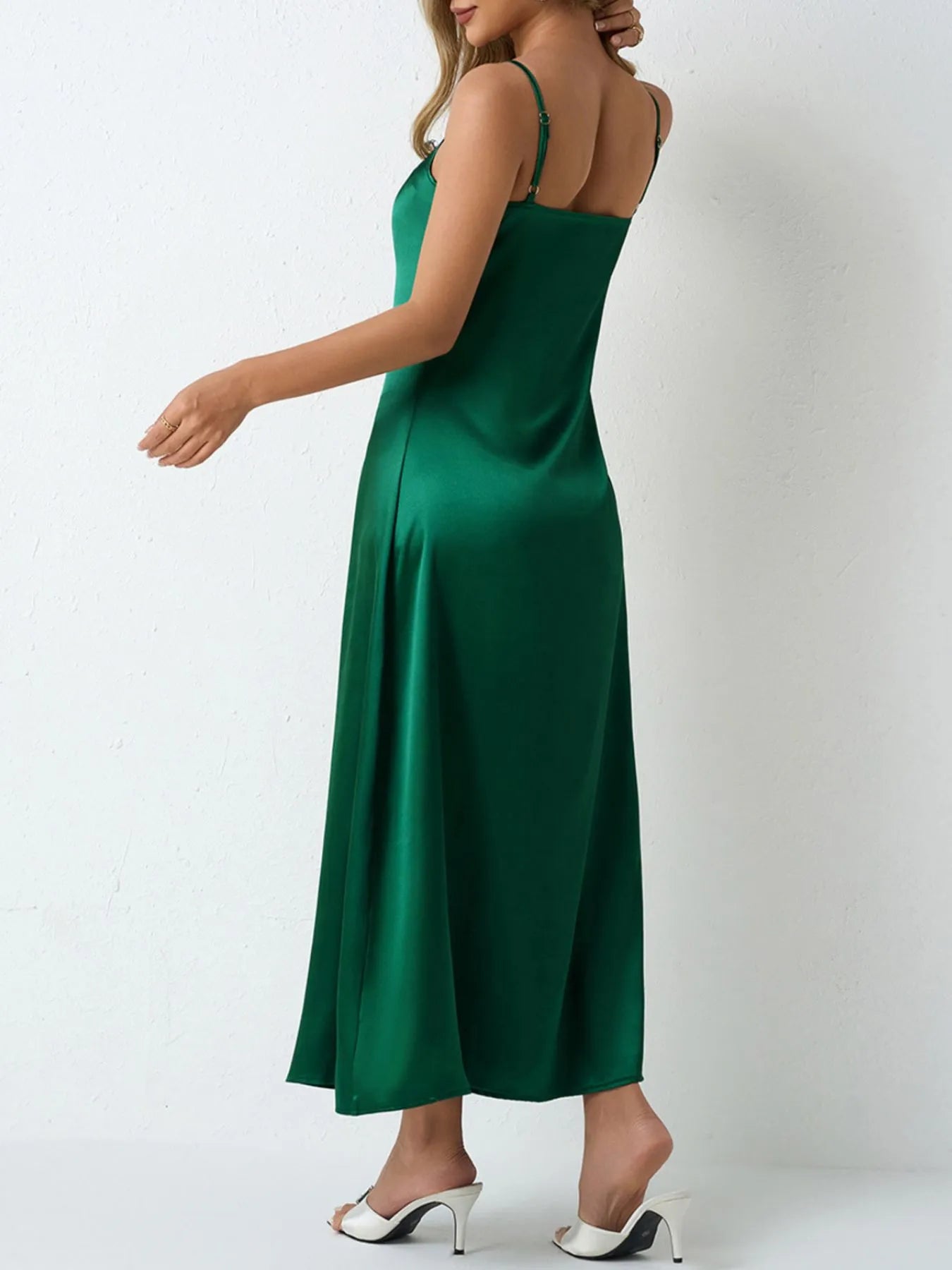 Satin Cowl Neck Cami Dress - Blushé Belle