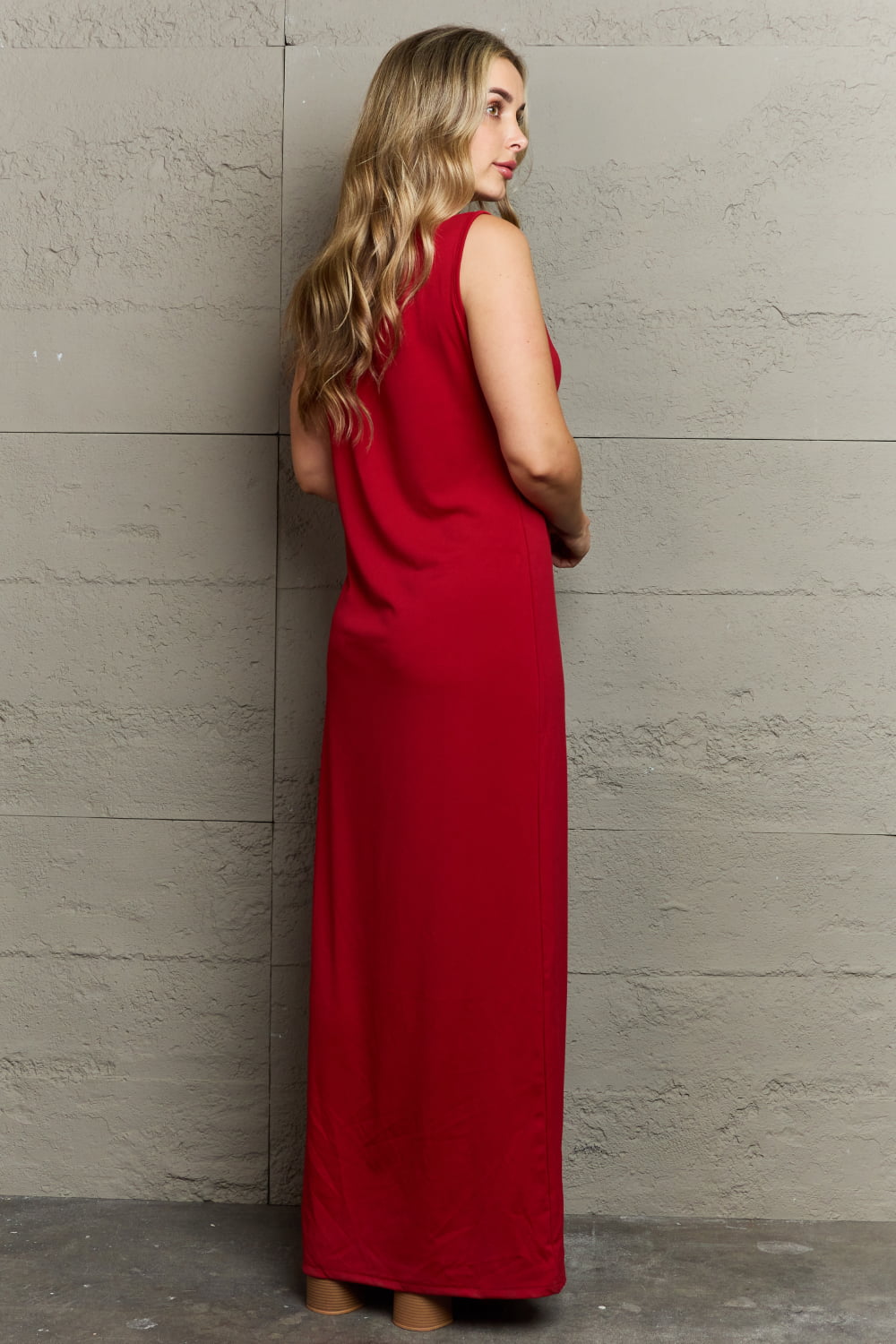 Plus Size Scoop Neck Maxi Tank Dress - Blushé Belle