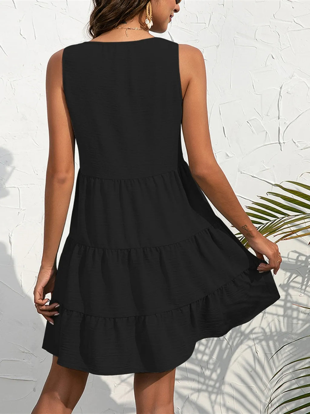 V-Neck Sleeveless Mini Dress - Blushé Belle