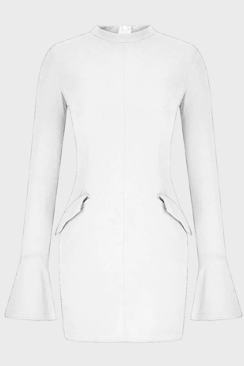 Mock Neck Long Sleeve Mini Dress - Blushé Belle
