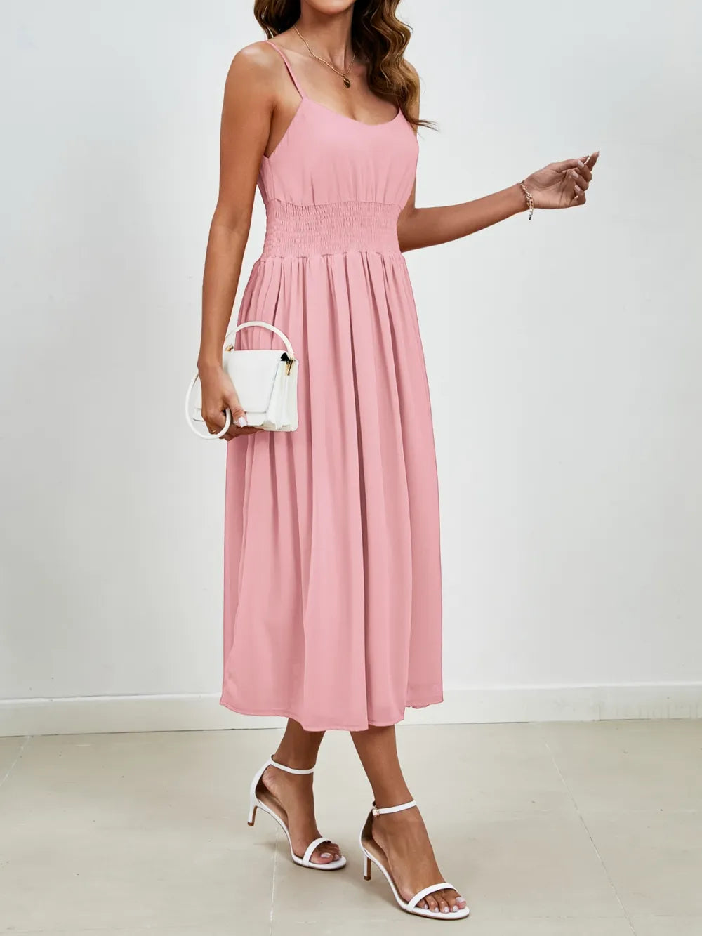 Scoop Neck Midi Cami Dress - Blushé Belle