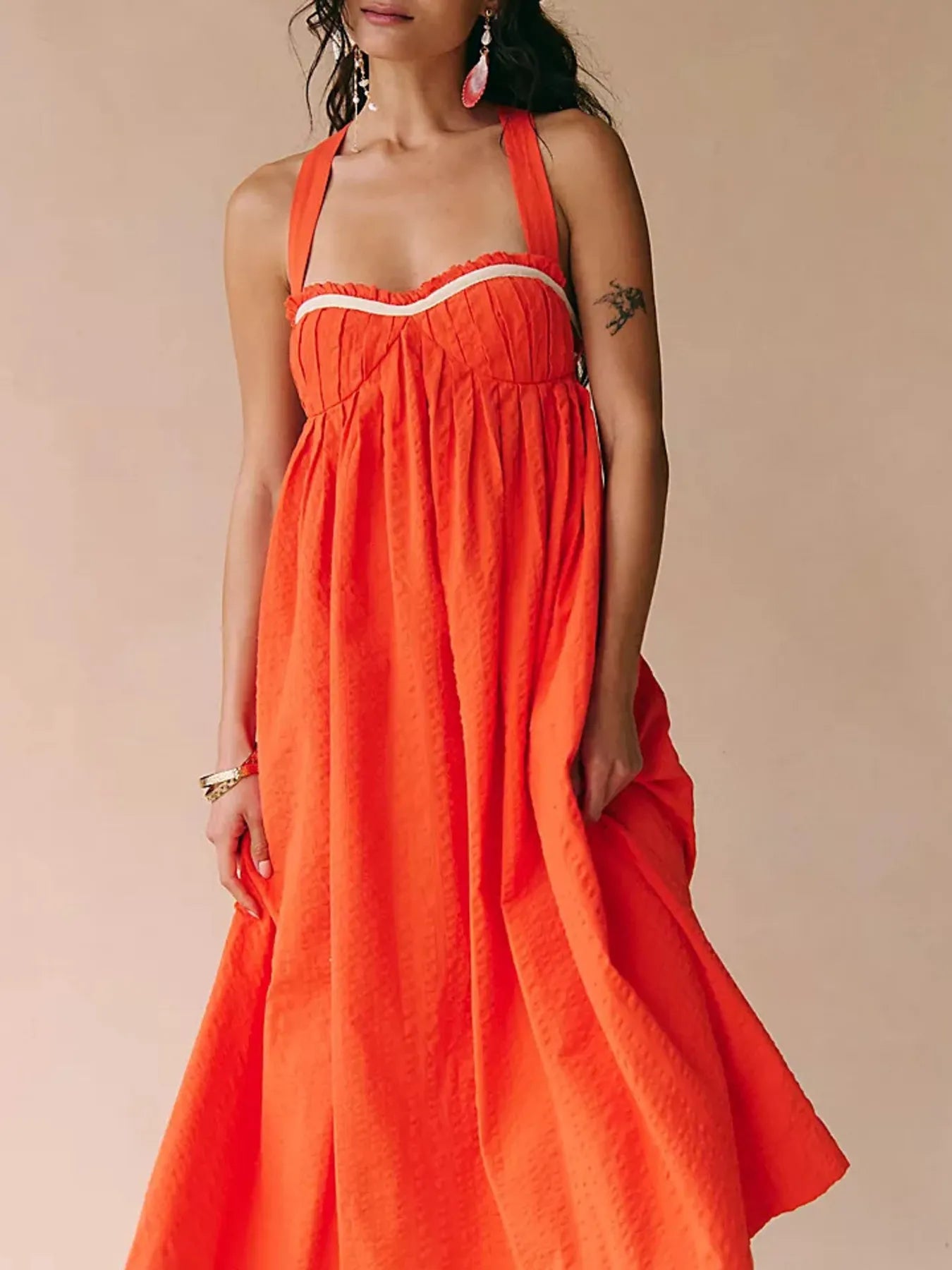 Sweetheart Neck Midi Dress - Blushé Belle
