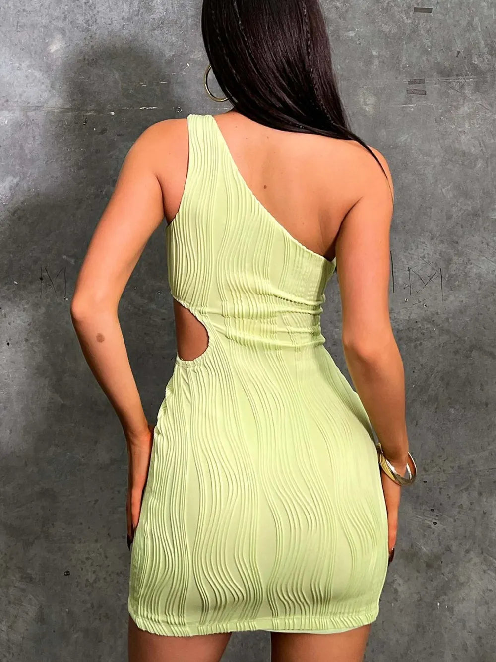 One Shoulder Cutout Mini Dress - Blushé Belle