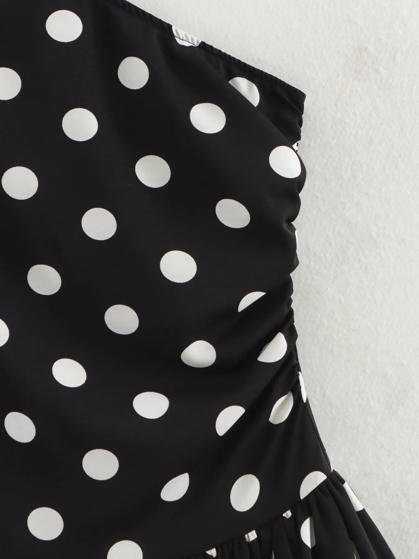 One-Shoulder Polka Dot Mini Dress - Blushé Belle