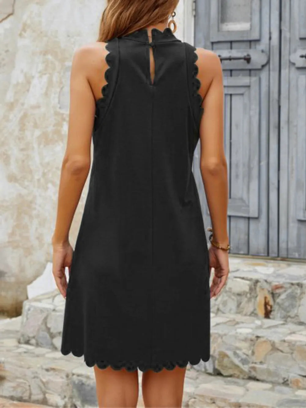 Mock Neck Sleeveless Mini Dress - Blushé Belle