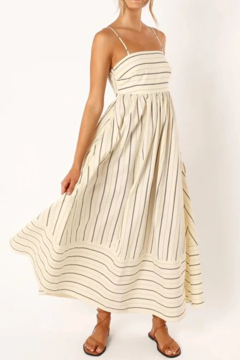 Striped Square Neck Cami Dress - Blushé Belle