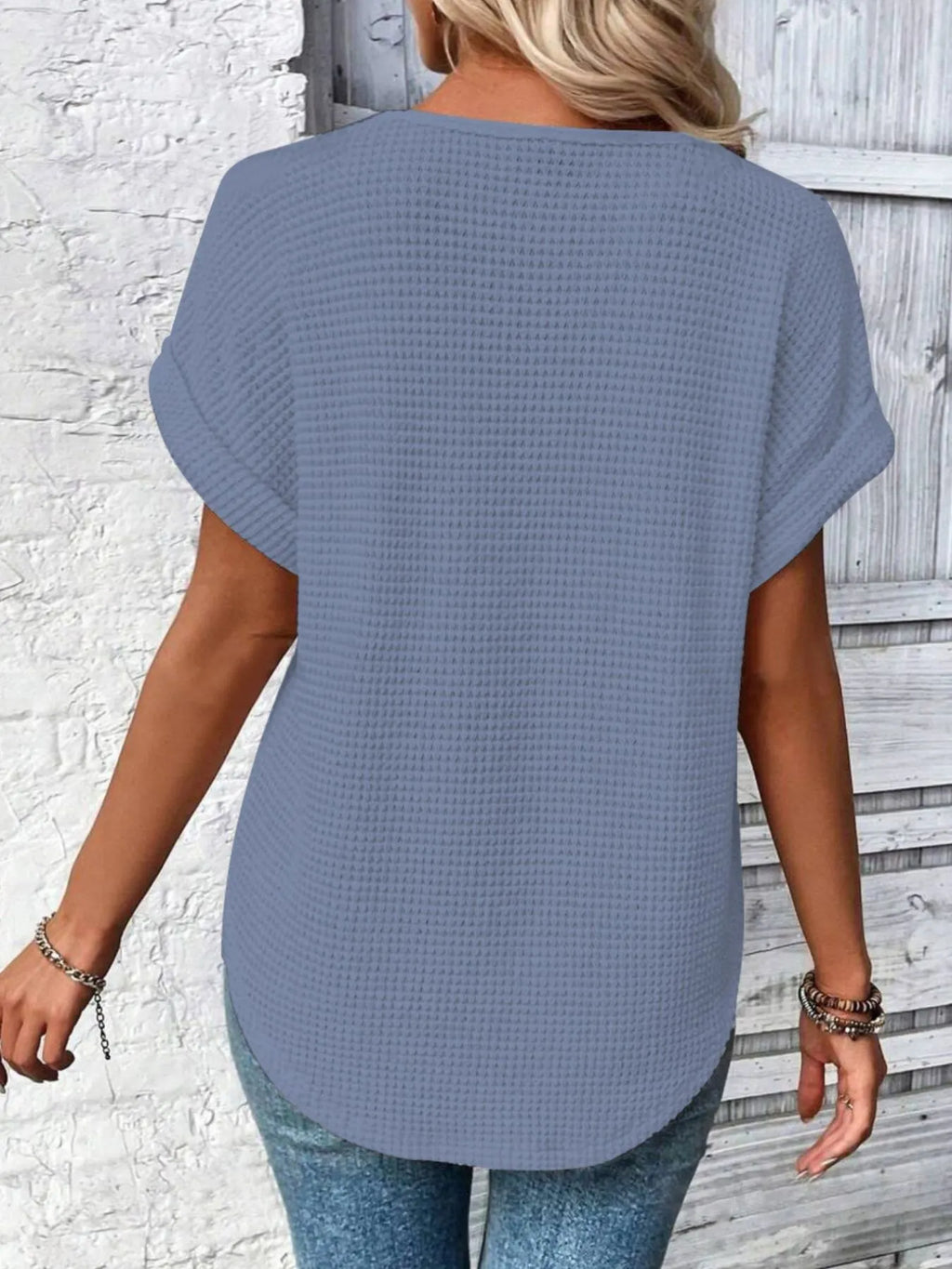Crochet Lace Short Sleeve Casual T-Shirt - Blushé Belle