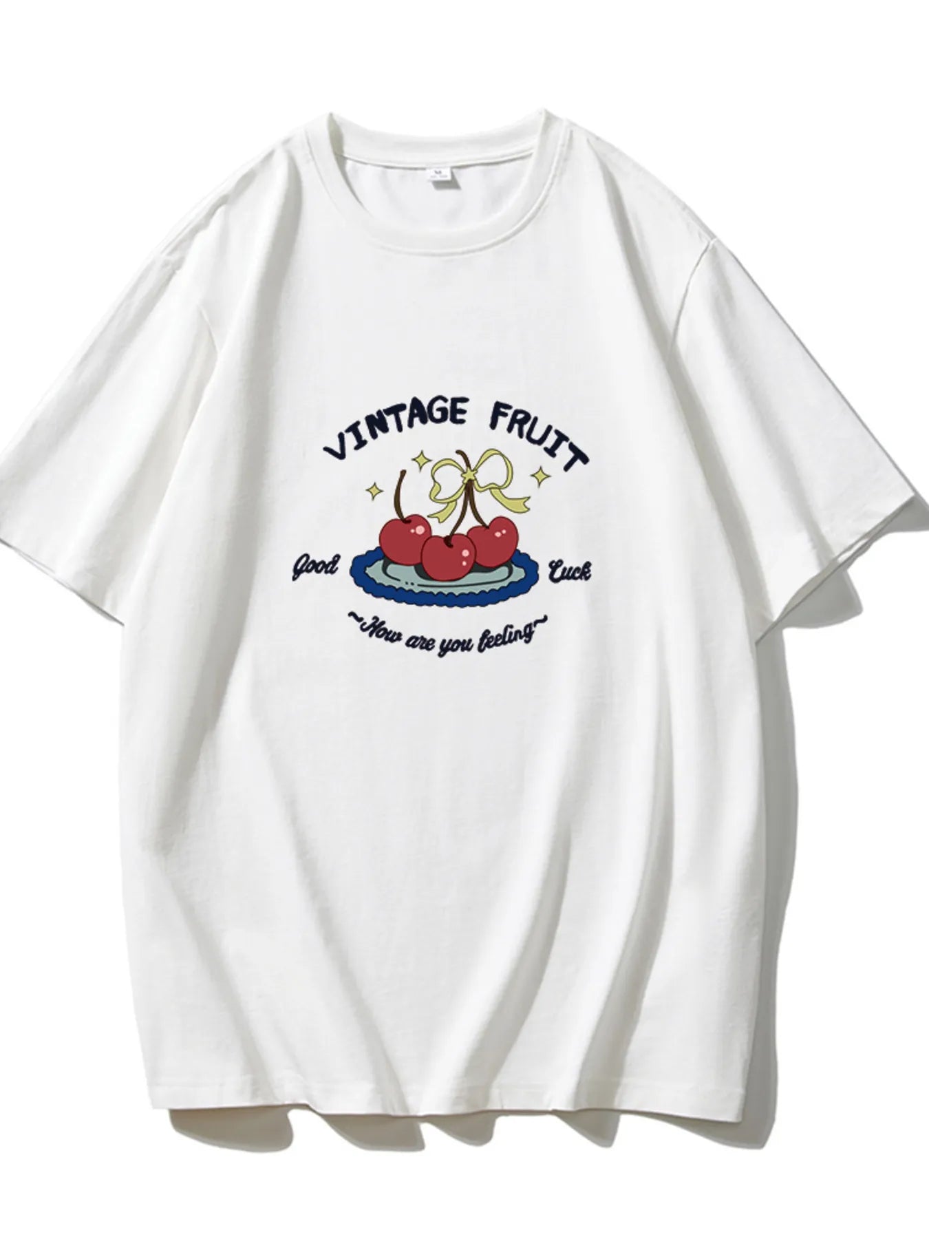 Plus Size Fruit Graphic Round Neck T-Shirt - Blushé Belle