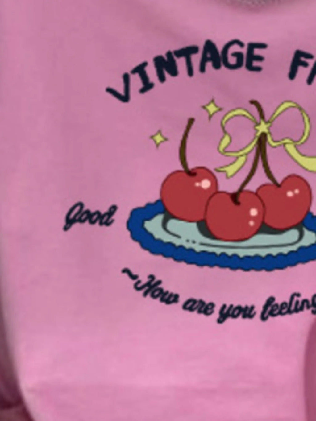 Plus Size Fruit Graphic Round Neck T-Shirt - Blushé Belle