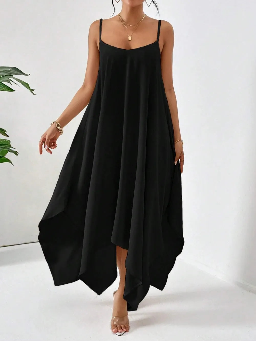 Scoop Neck Midi Cami Dress - Blushé Belle