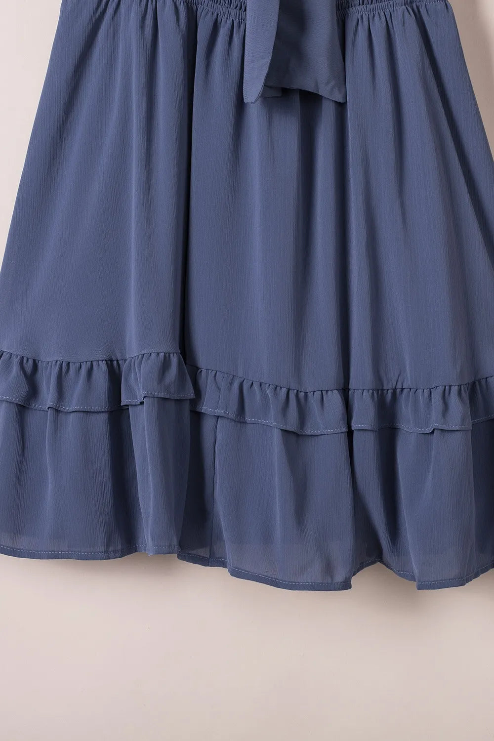 Tie-Front Mini Dress with Smocked Waist - Blushé Belle