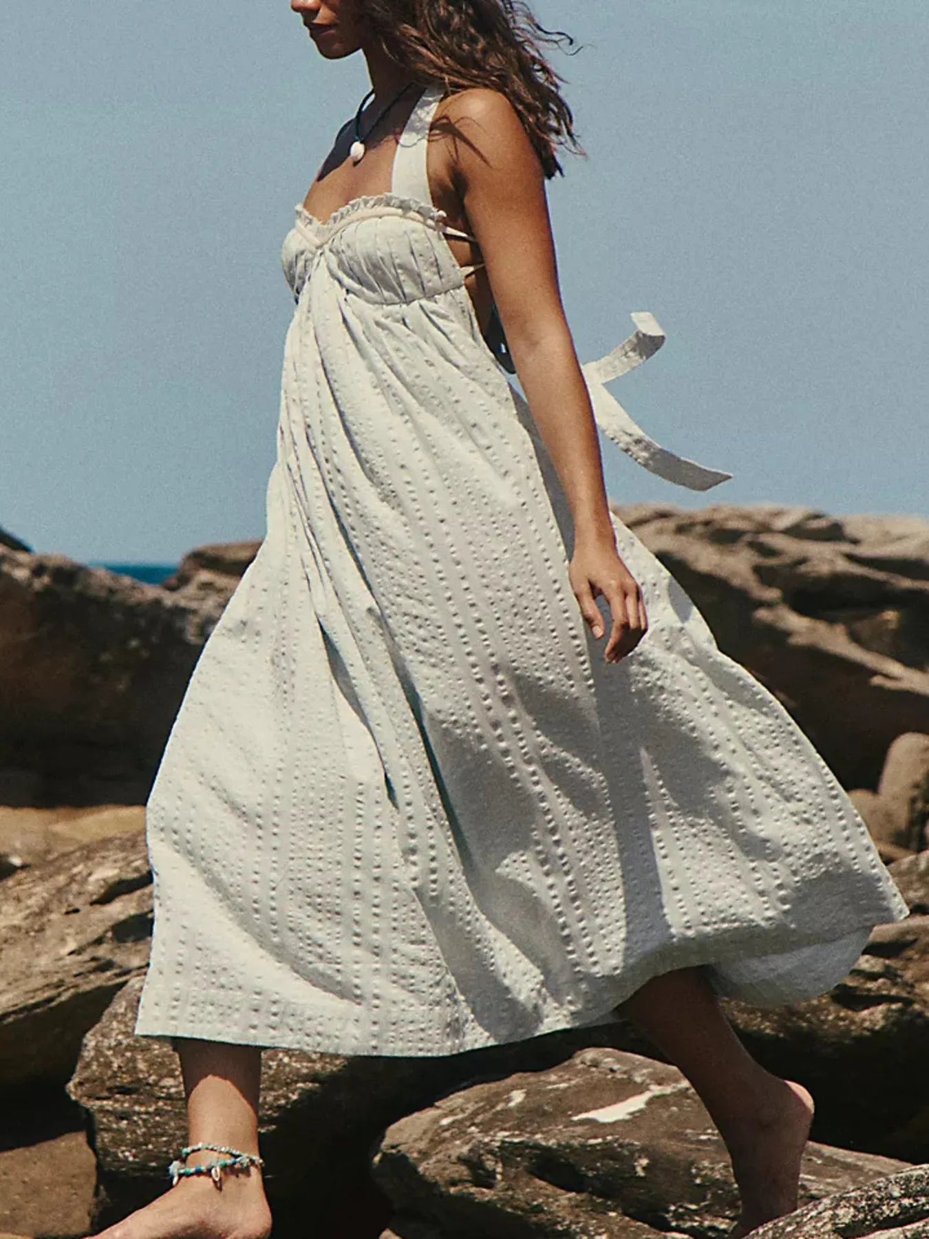 Sweetheart Neck Midi Dress - Blushé Belle