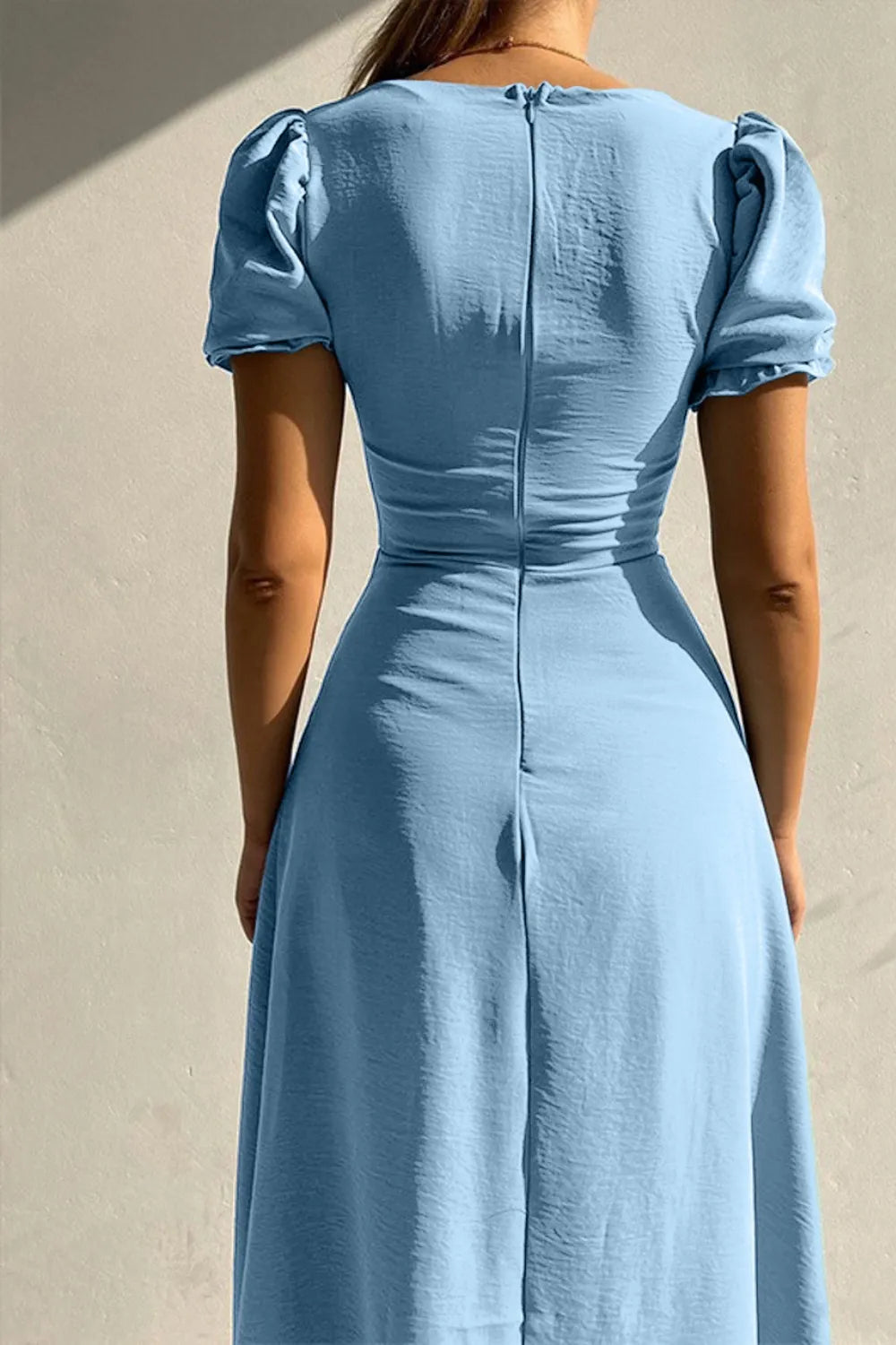 Sweetheart Neck Short Sleeve Dress - Blushé Belle