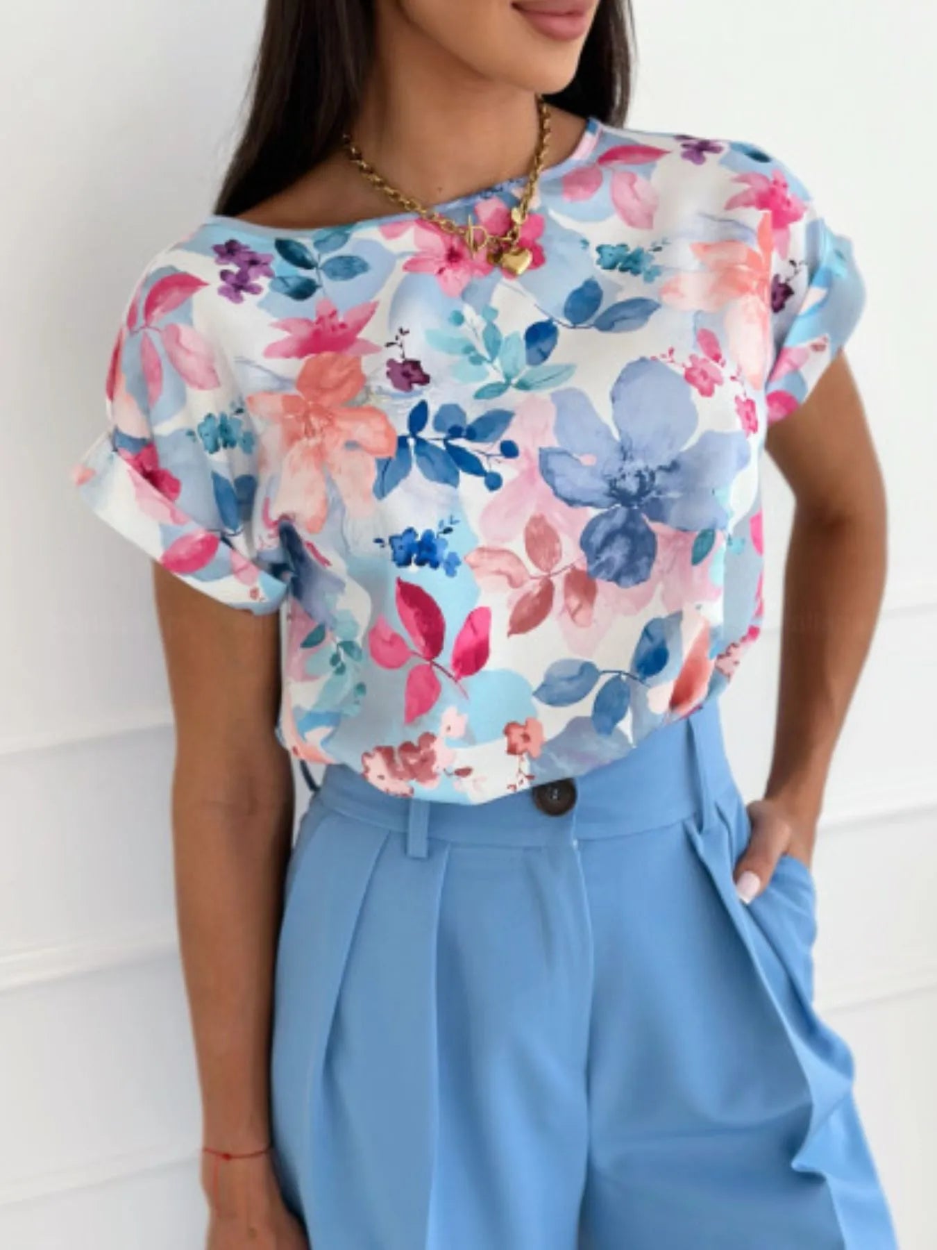 Classic Rolled Sleeve T-Shirt - Blushé Belle