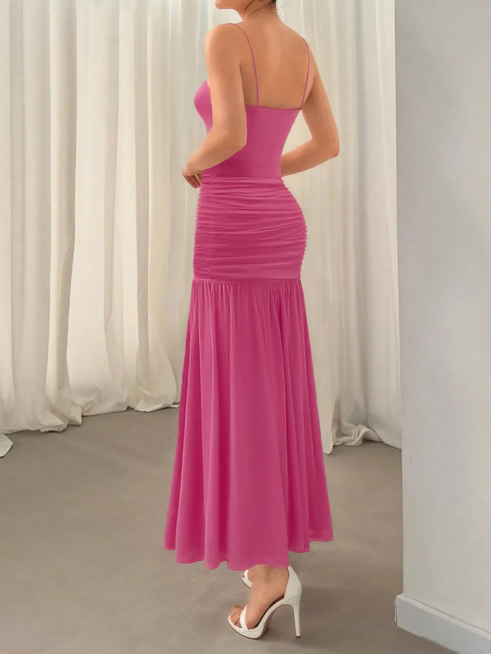 Ruched Maxi Cami Dress - Blushé Belle