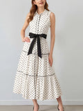 Polka Dot Sleeveless Midi Shirt Dress - Blushé Belle