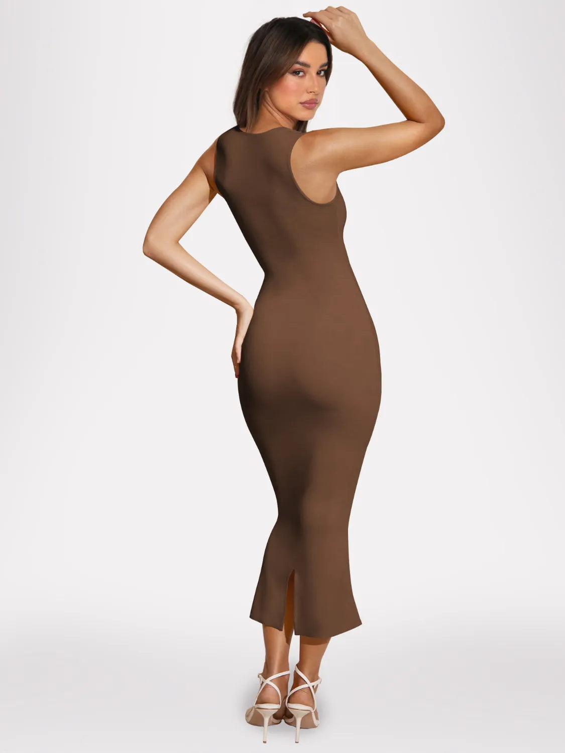 Slit Back Sleeveless Maxi Tank Dress - Blushé Belle