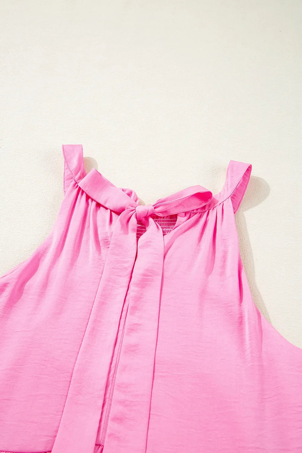 Tied Back Ruffled Layered Sleeveless Mini Dress - Blushé Belle