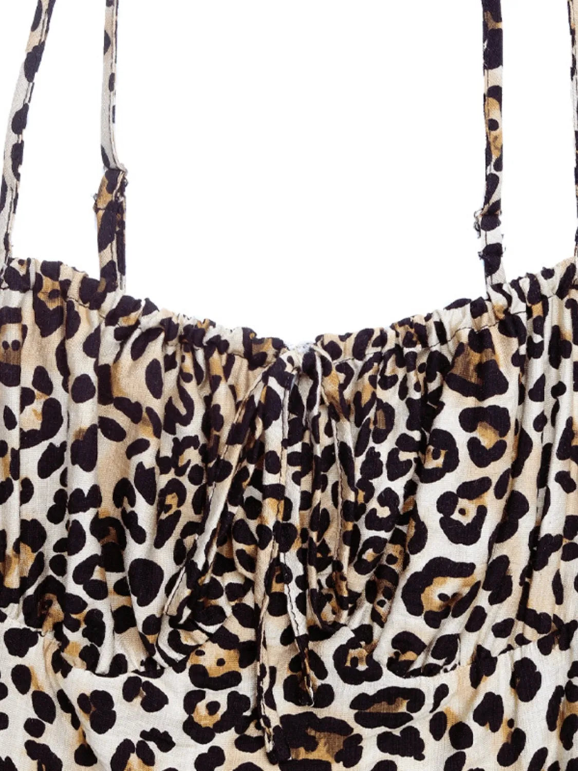 Smocked Leopard Midi Cami Dress - Blushé Belle