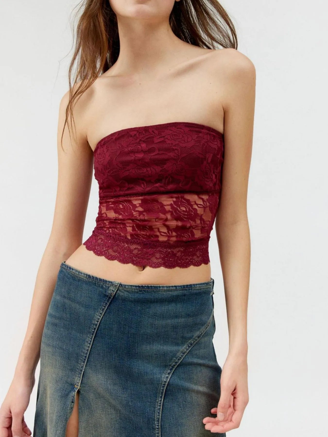 Lace Strapless Tube Top - Blushé Belle