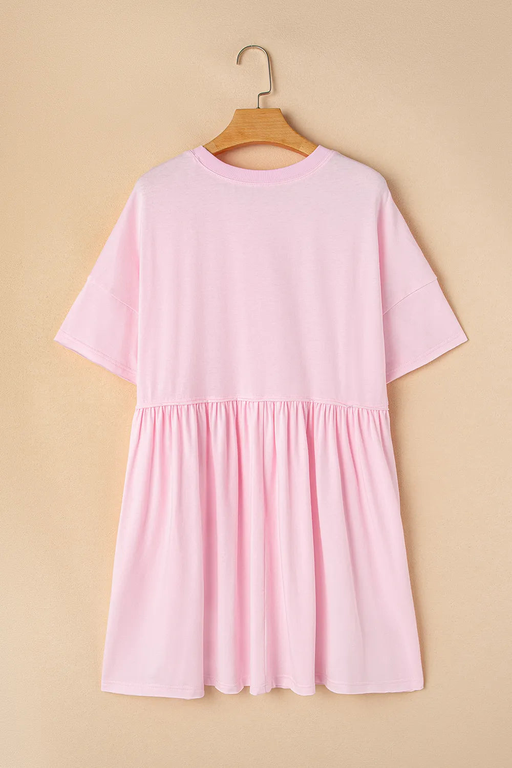 Round Neck Half Sleeve Mini Dress - Blushé Belle