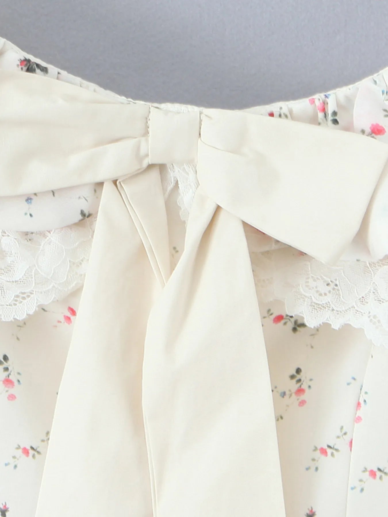 Off-Shoulder Floral Lace Trim Mini Dress - Blushé Belle