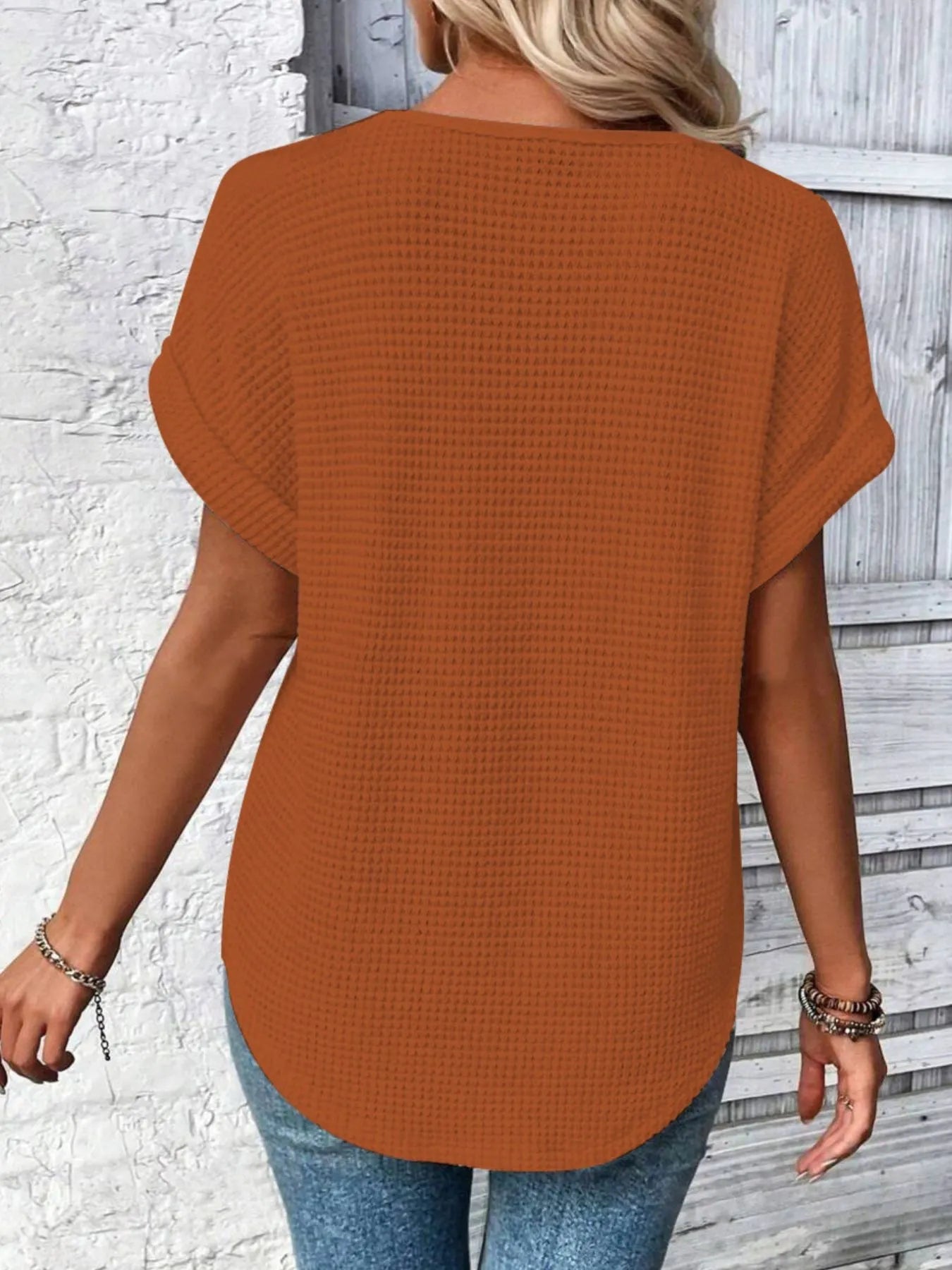 Crochet Lace Short Sleeve Casual T-Shirt - Blushé Belle