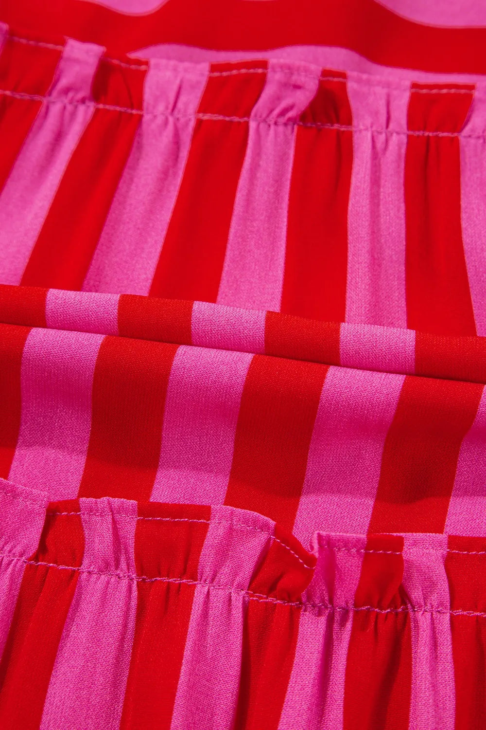 Stripe Flutter Sleeve Smocked Bodice Tiered Maxi Dress - Blushé Belle