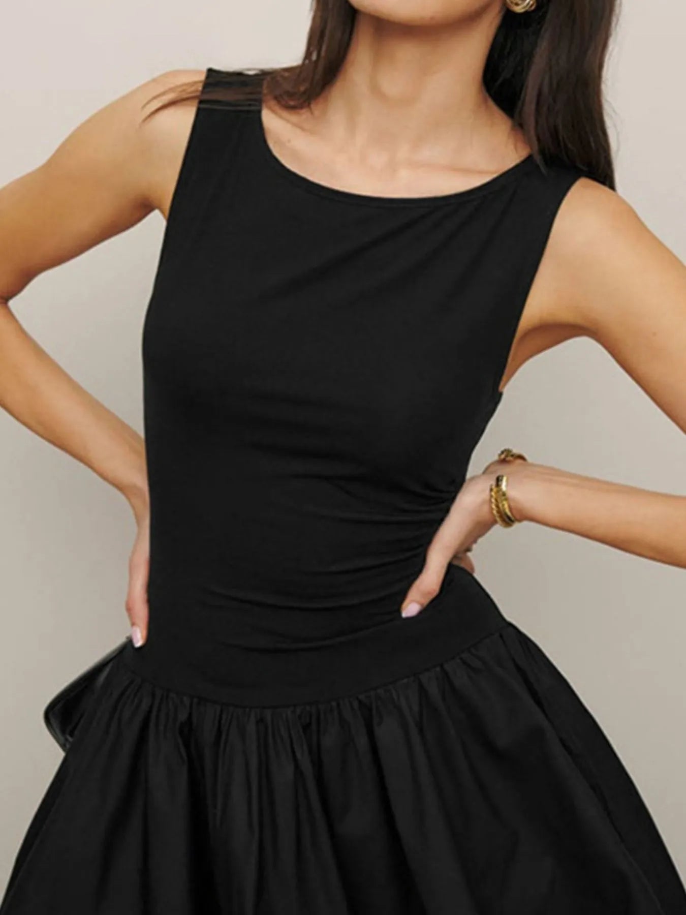 Sleeveless Ruched Mini Tank Dress - Blushé Belle