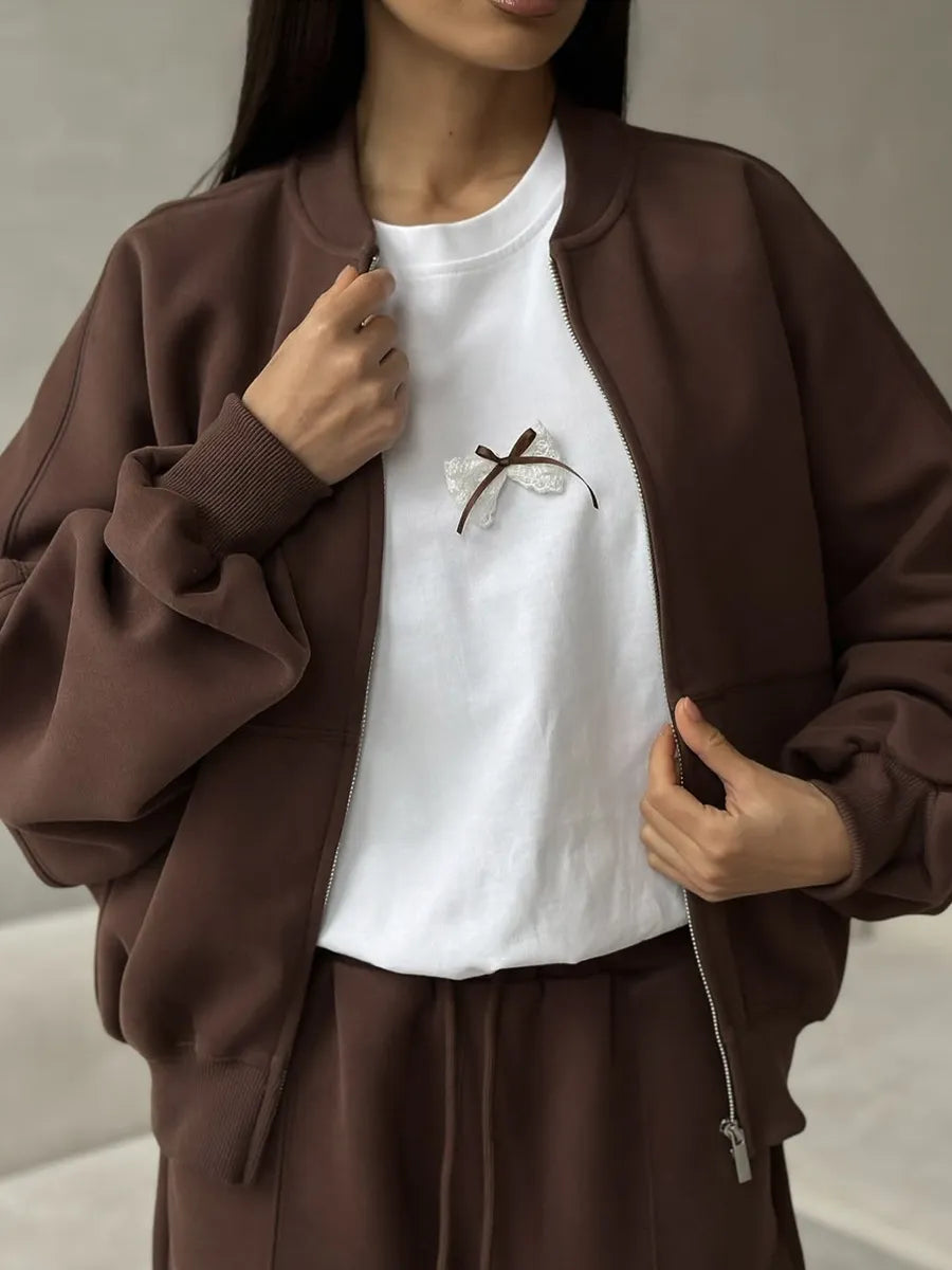 Bow Round Neck Oversized T-Shirt - Blushé Belle