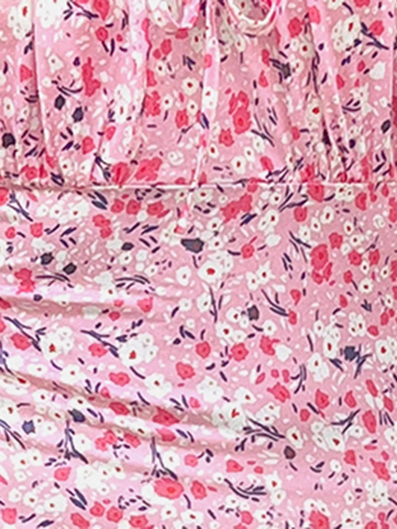 Slit Floral Tie-Shoulder Midi Cami Dress - Blushé Belle