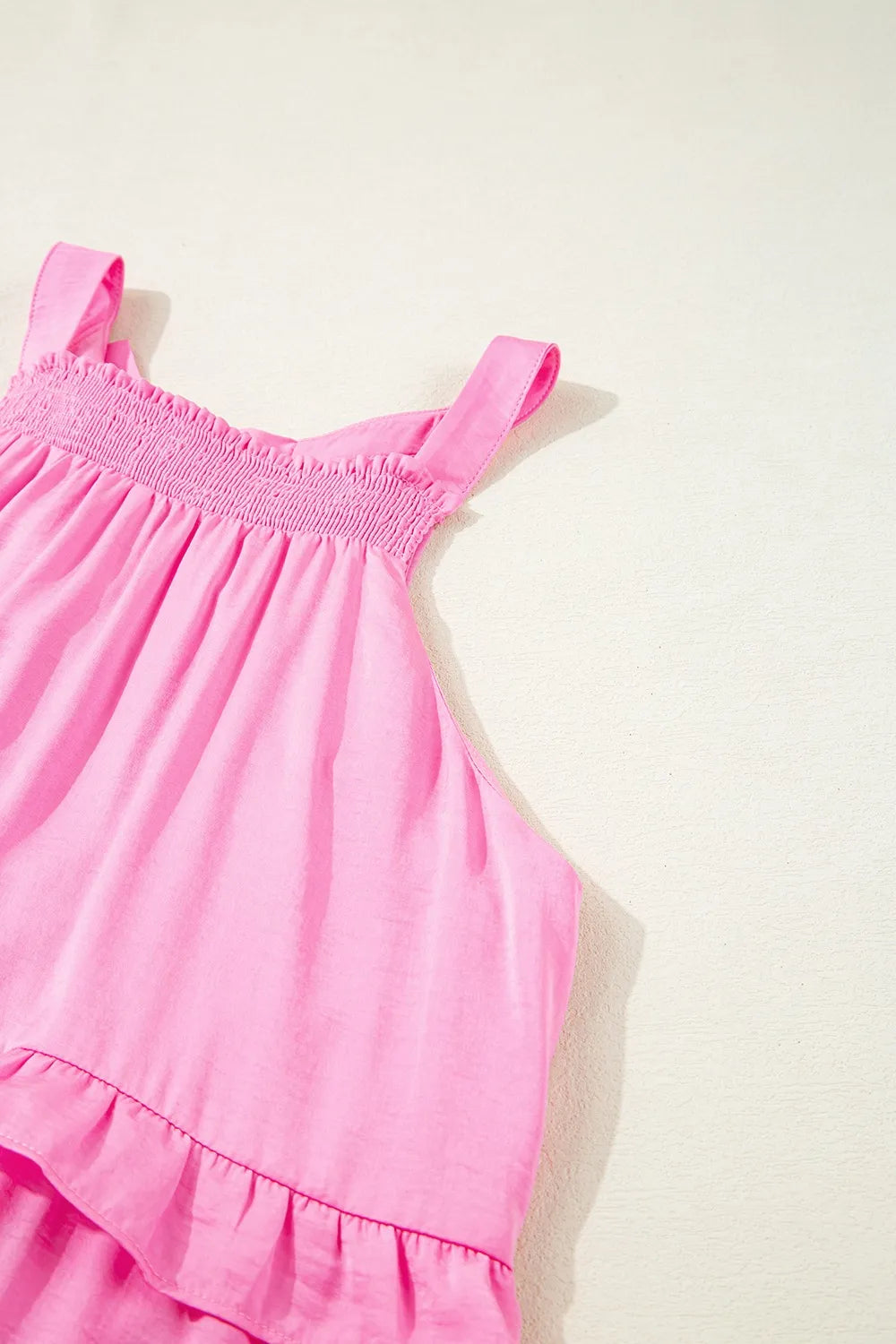 Tied Back Ruffled Layered Sleeveless Mini Dress - Blushé Belle