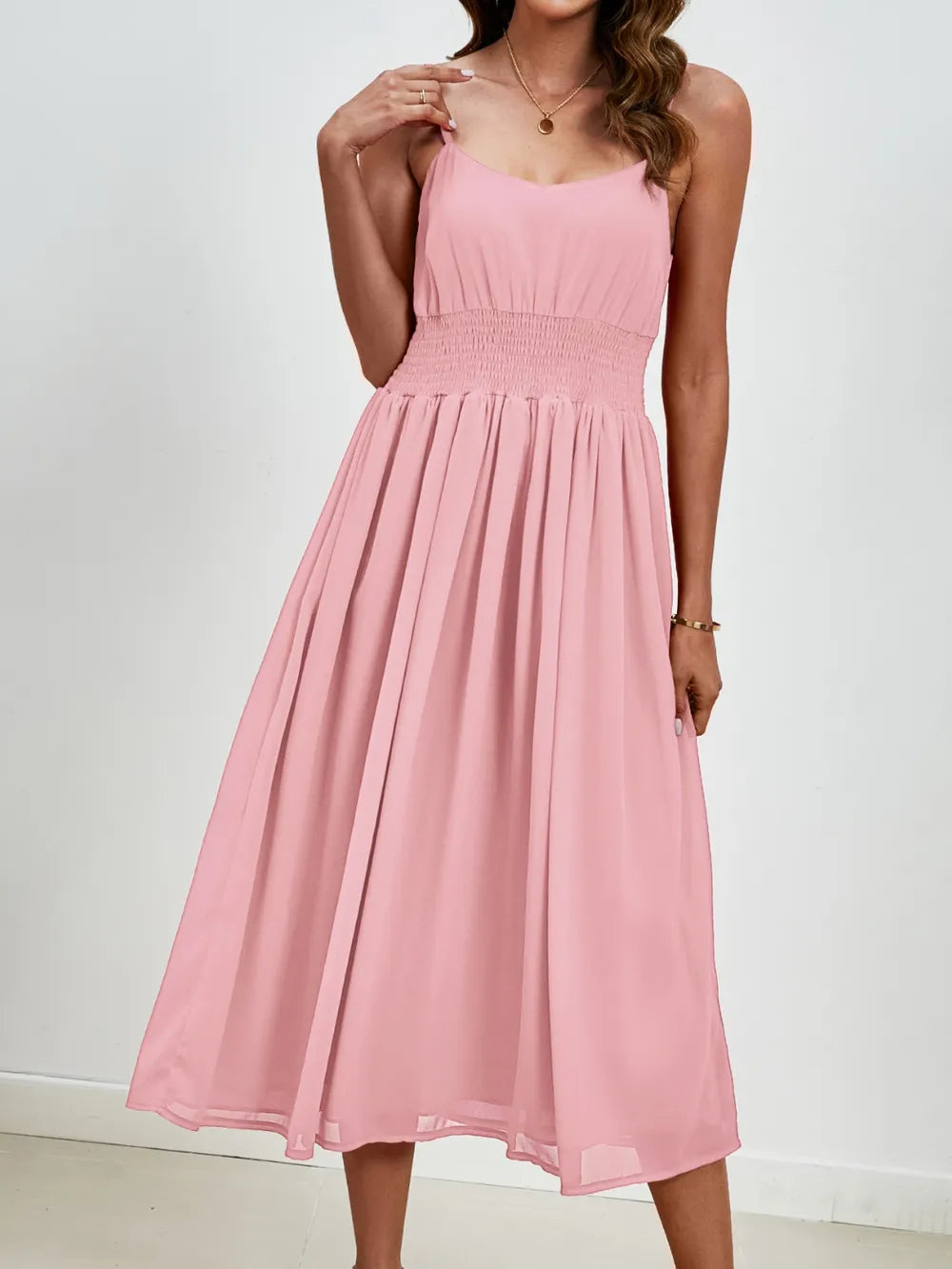 Scoop Neck Midi Cami Dress - Blushé Belle