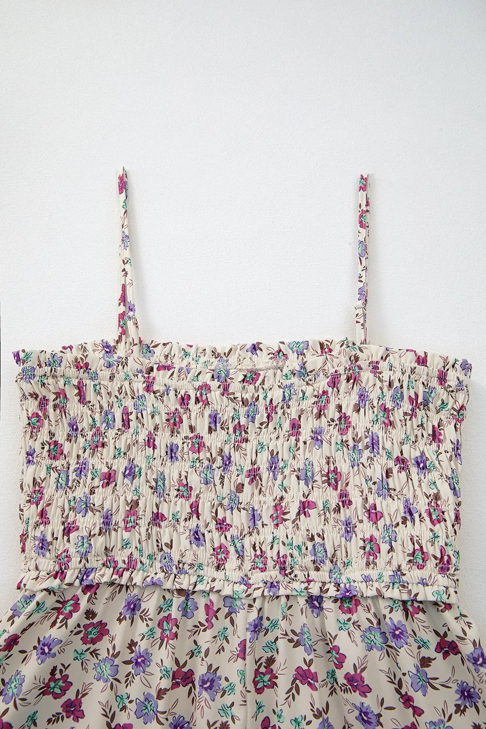 Multicolour Bohemian Ditsy Floral Smocked Fit Flare Sundress - Blushé Belle