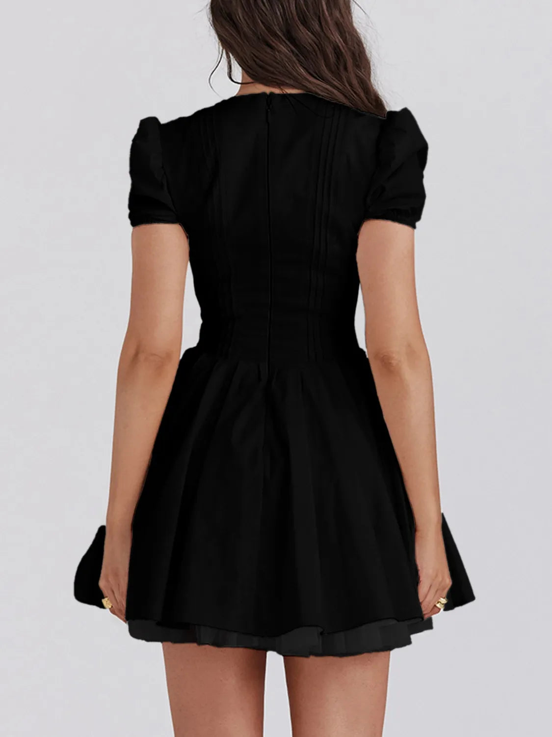 V-Neck Short Sleeve Mini Dress - Blushé Belle
