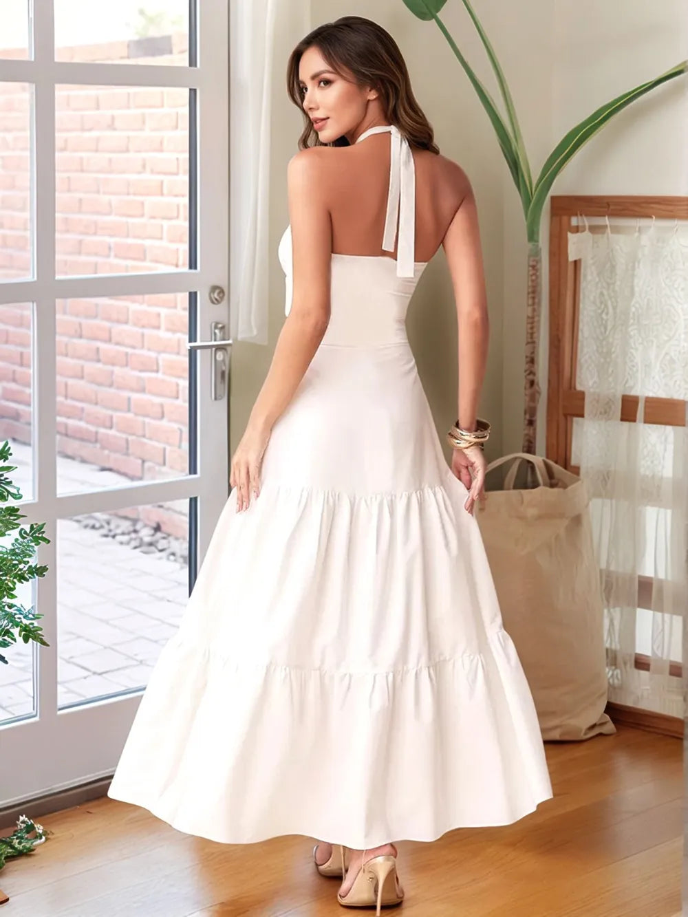 Twist Front Cutout Tiered Maxi Dress - Blushé Belle