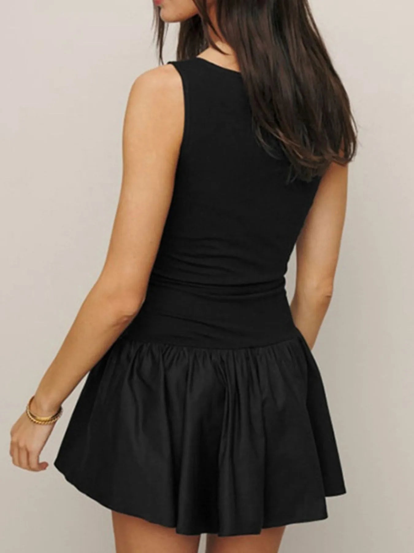 Sleeveless Ruched Mini Tank Dress - Blushé Belle