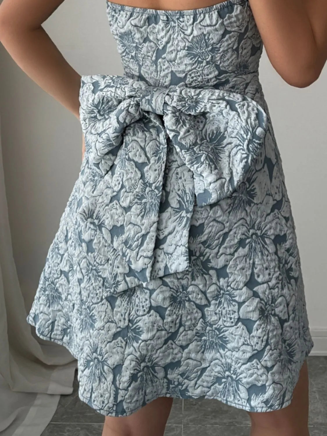 Bow Back Tube Mini Dress - Blushé Belle